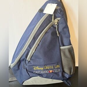 Disney Cruise Line Castaway Club Exclusive Navy Blue Sling Backpack unisex Big